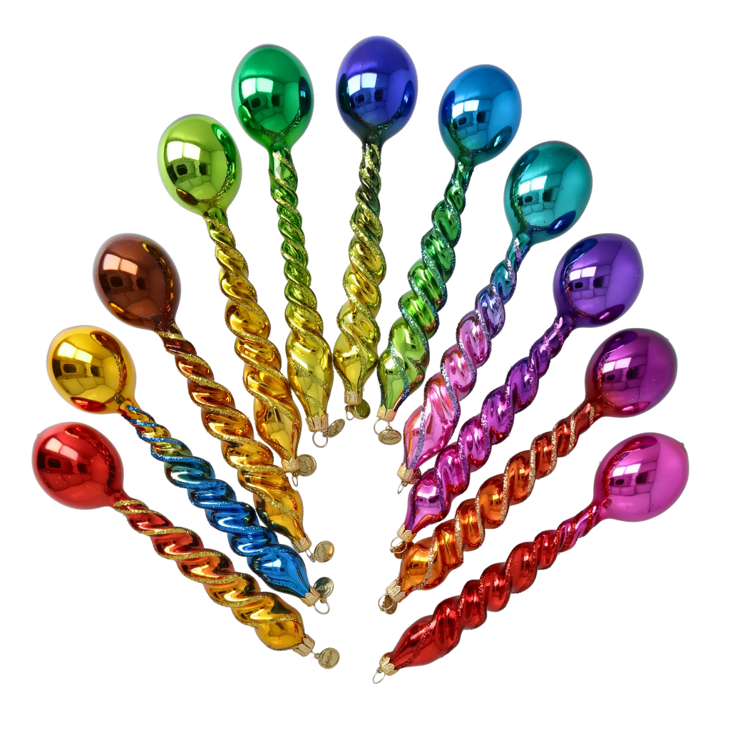 Molten Cadence | Hand-Painted Glass Ornament | Blubom 2026-145