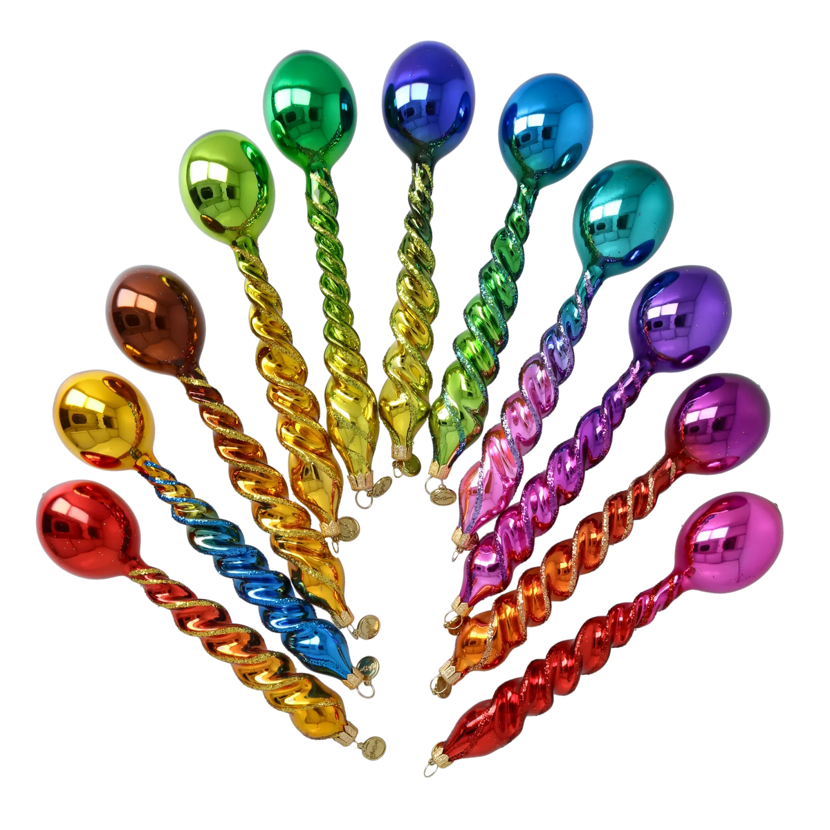 Molten Cadence | Hand-Painted Glass Ornament | Blubom 2026-145