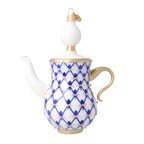 Regal Cobalt Infusion | Hand-Painted Glass Ornament | Blubom 2026-150