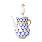 Regal Cobalt Infusion | Hand-Painted Glass Ornament | Blubom 2026-150