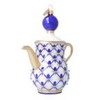 Imperial Cobalt Ritual | Hand-Painted Glass Ornament | Blubom 2026-151