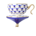 Sovereign Cobalt Ritual | Hand-Painted Glass Ornament | Blubom 2026-152