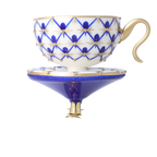 Sovereign Cobalt Ritual | Hand-Painted Glass Ornament | Blubom 2026-152