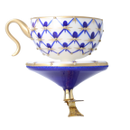 Sovereign Cobalt Ritual | Hand-Painted Glass Ornament | Blubom 2026-152