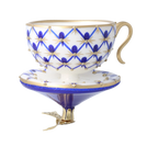 Sovereign Cobalt Ritual | Hand-Painted Glass Ornament | Blubom 2026-152