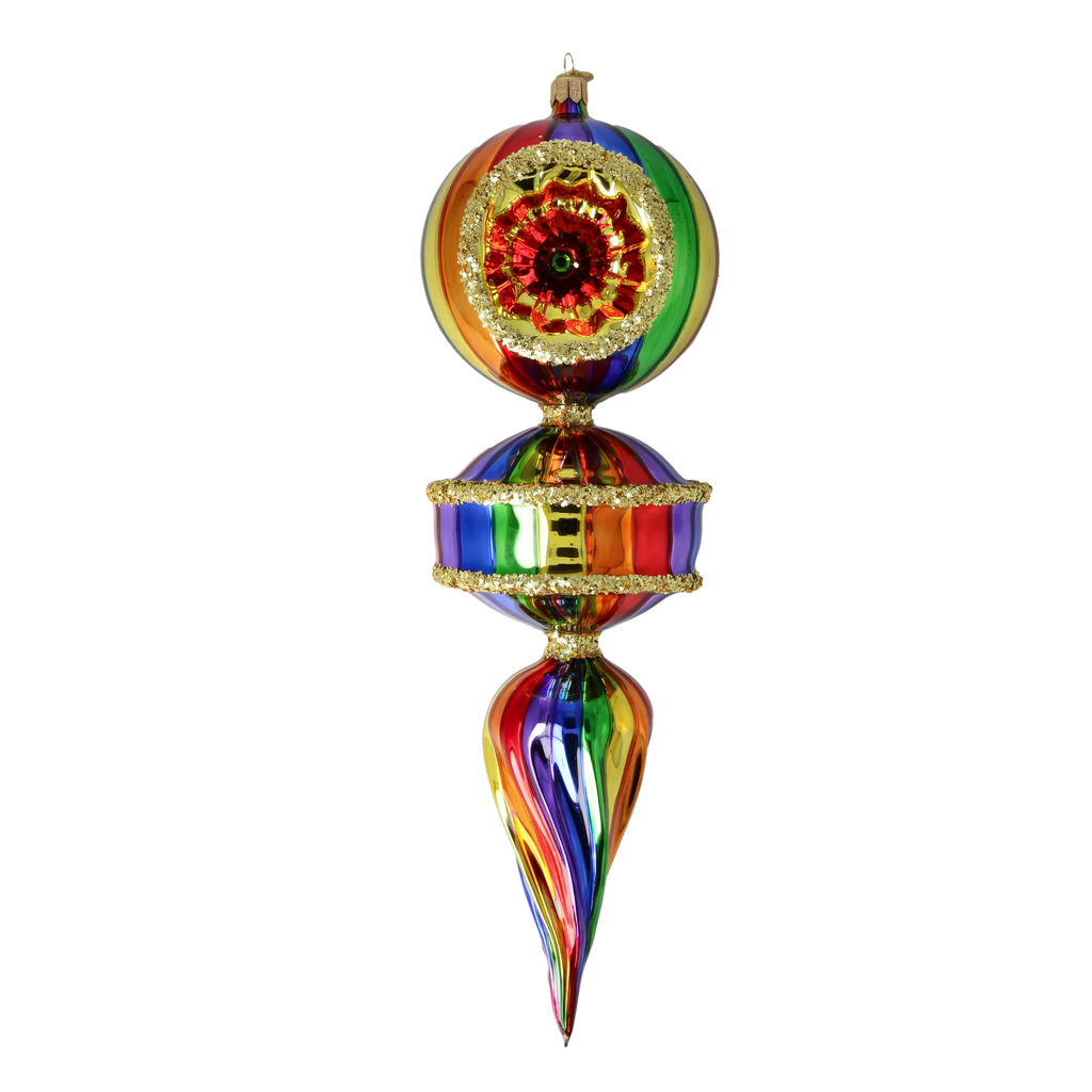 Chromatic Aurora | Hand-Painted Glass Ornament | Blubom 2026-156