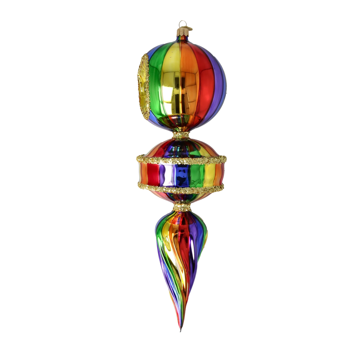 Chromatic Aurora | Hand-Painted Glass Ornament | Blubom 2026-156