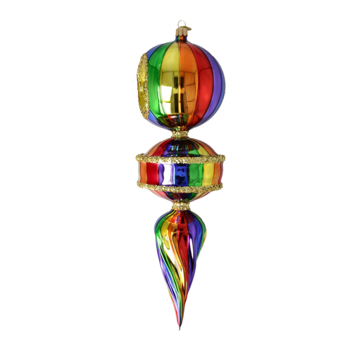 Chromatic Aurora | Hand-Painted Glass Ornament | Blubom 2026-156