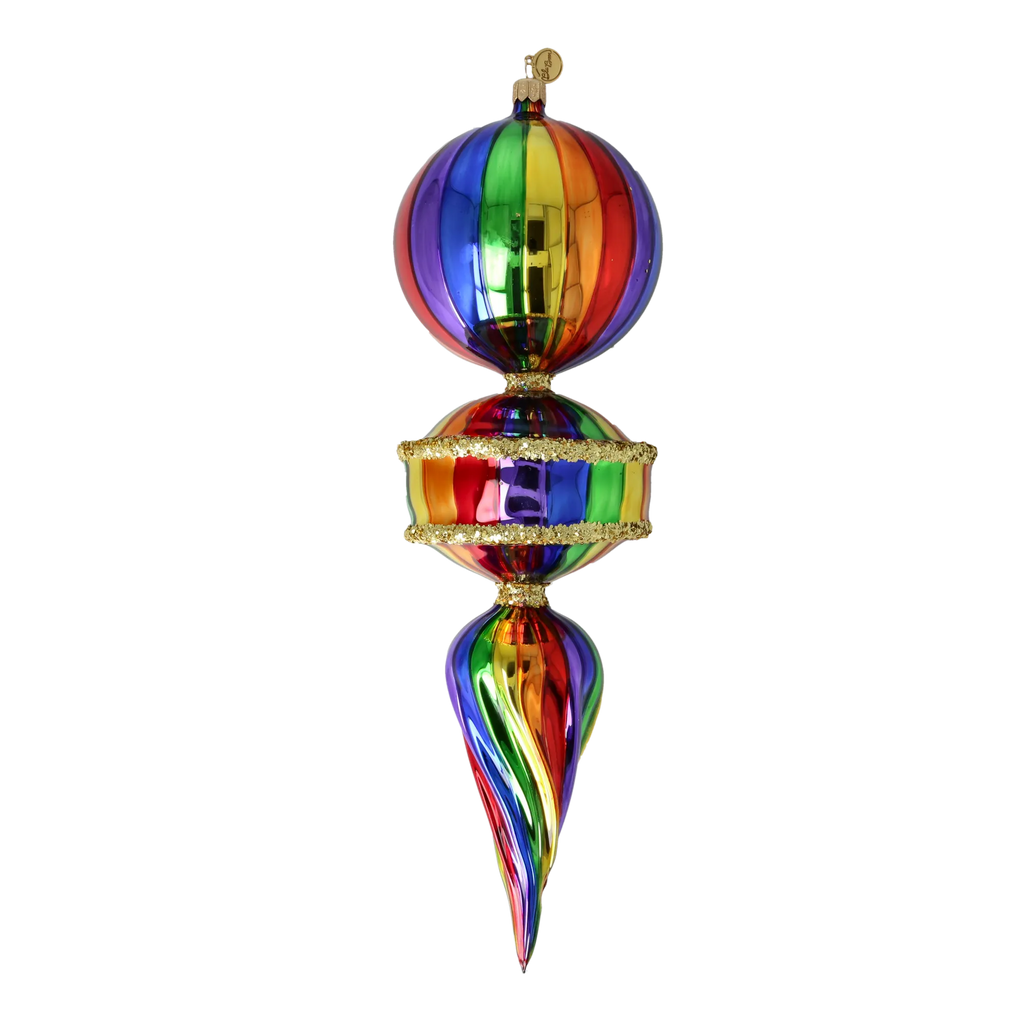 Chromatic Aurora | Hand-Painted Glass Ornament | Blubom 2026-156
