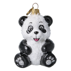 Panda Bear | Hand-Painted Glass Ornament | Blubom 2027-005