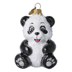 Panda Bear | Hand-Painted Glass Ornament | Blubom 2027-005