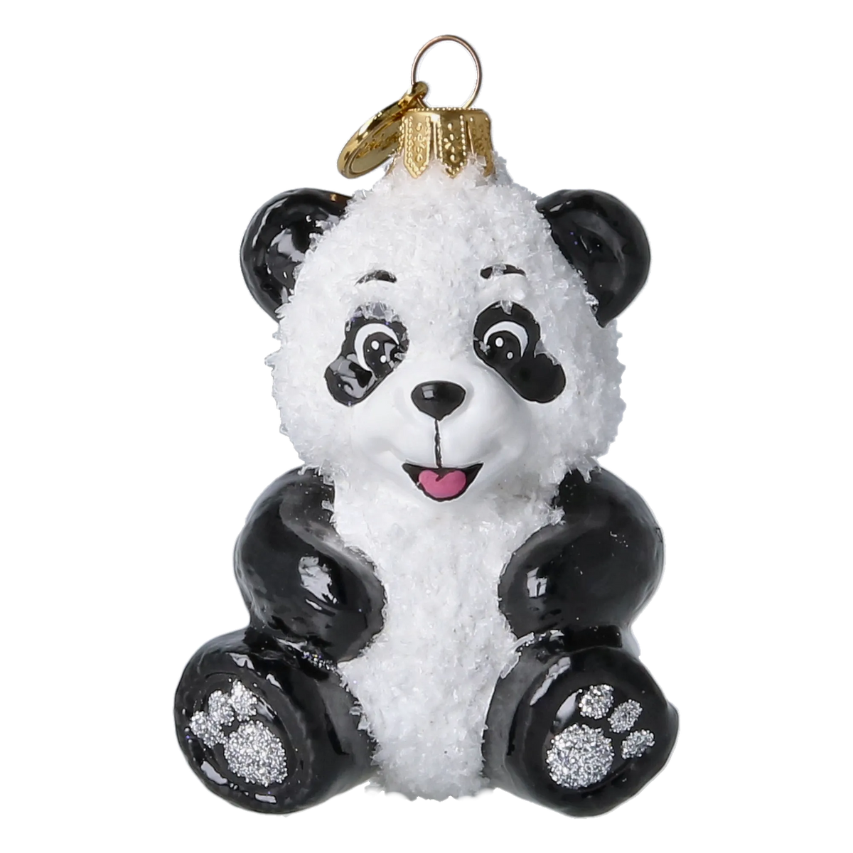 Panda Bear | Hand-Painted Glass Ornament | Blubom 2027-005
