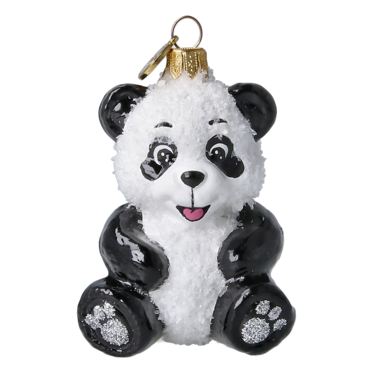 Panda Bear | Hand-Painted Glass Ornament | Blubom 2027-005