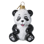Panda Bear | Hand-Painted Glass Ornament | Blubom 2027-005