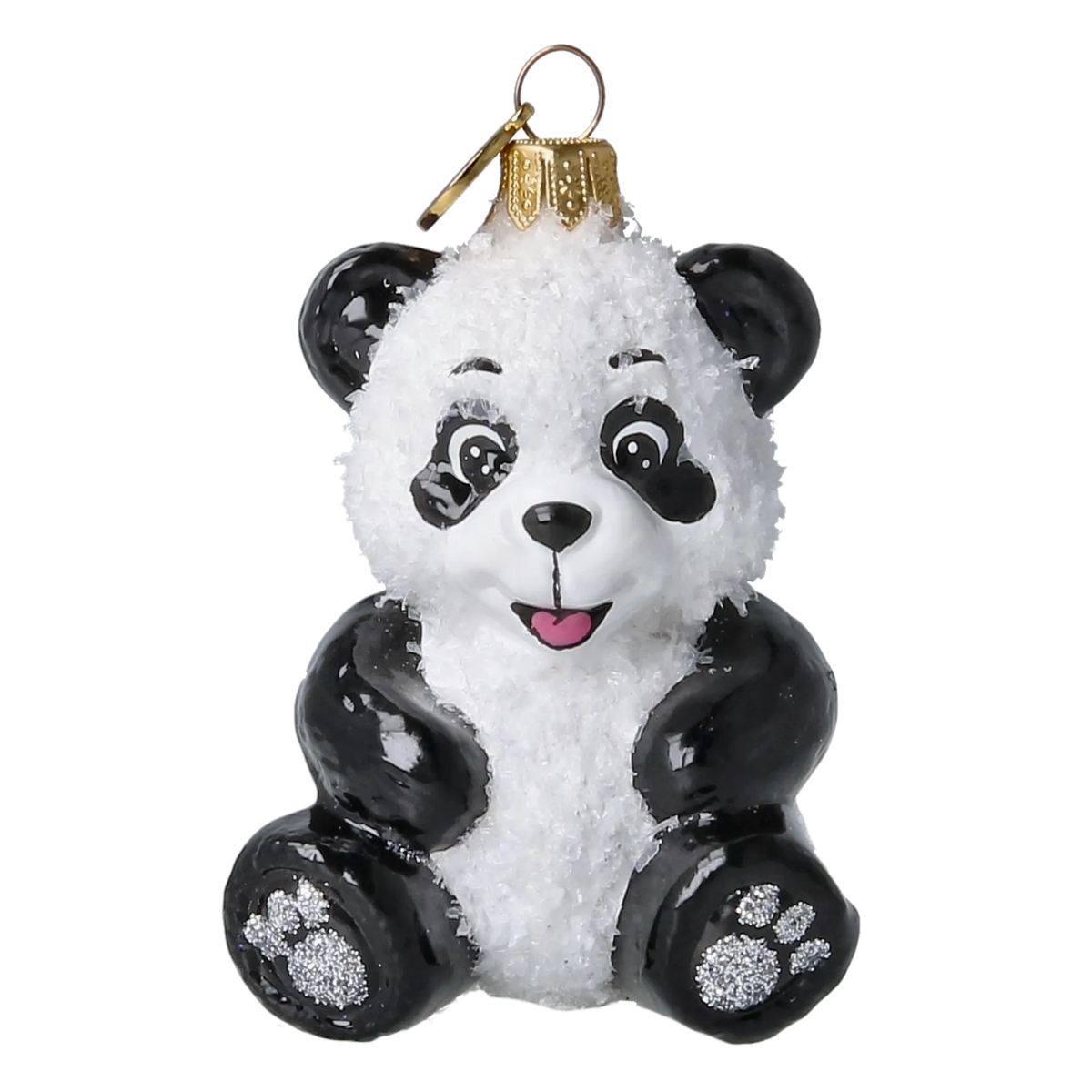 Panda Bear | Hand-Painted Glass Ornament | Blubom 2027-005