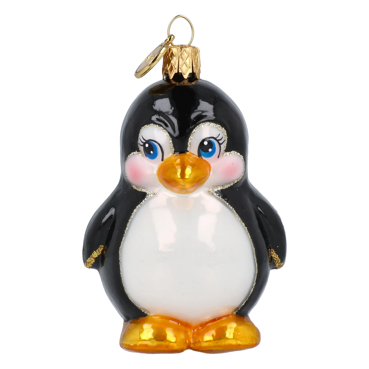 Chubby Penguin | Hand-Painted Glass Ornament | Blubom 2027-007