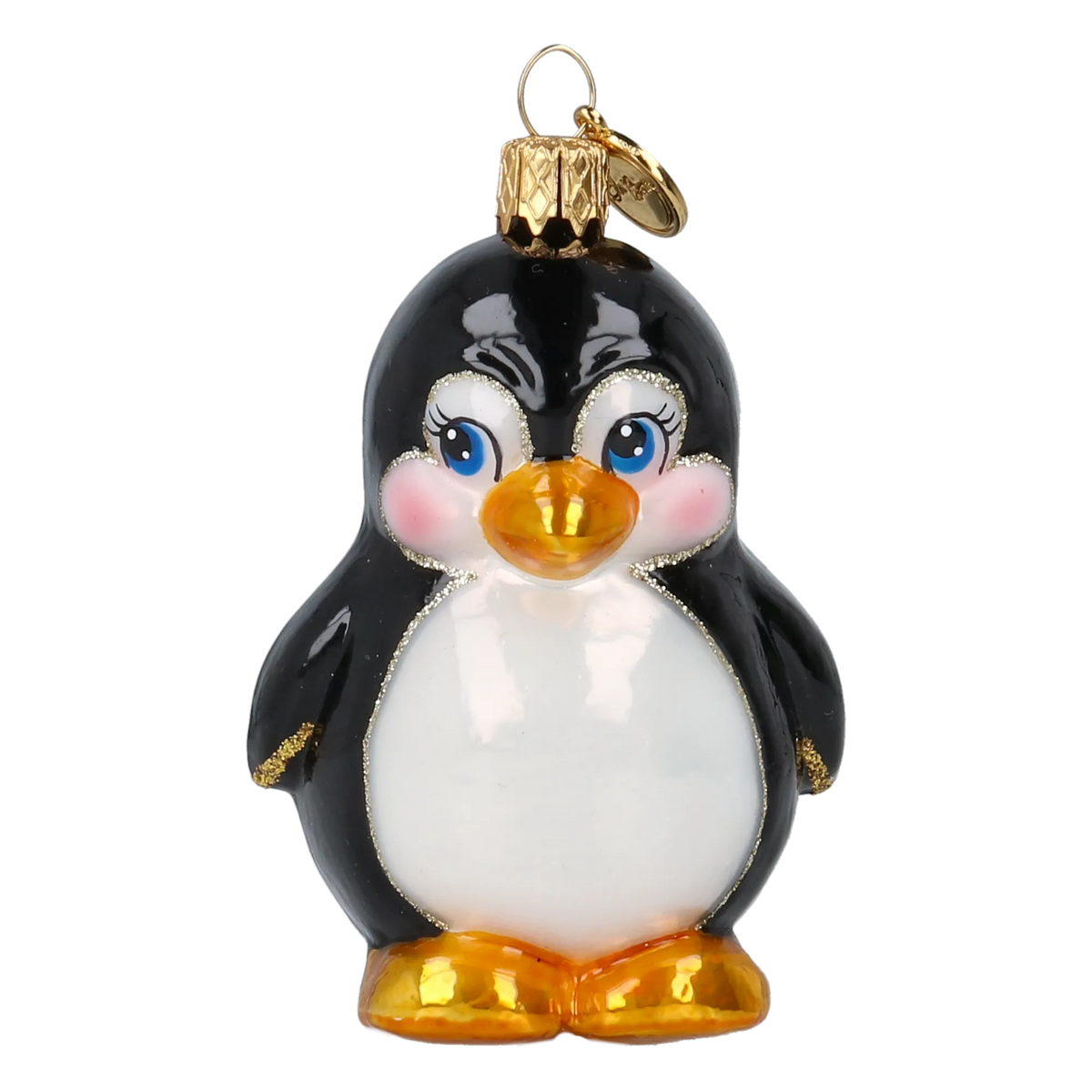 Chubby Penguin | Hand-Painted Glass Ornament | Blubom 2027-007