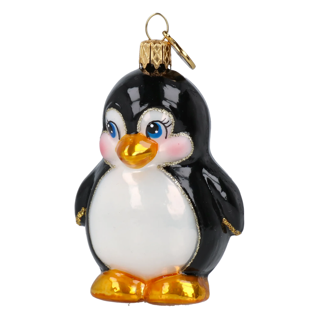 Chubby Penguin | Hand-Painted Glass Ornament | Blubom 2027-007