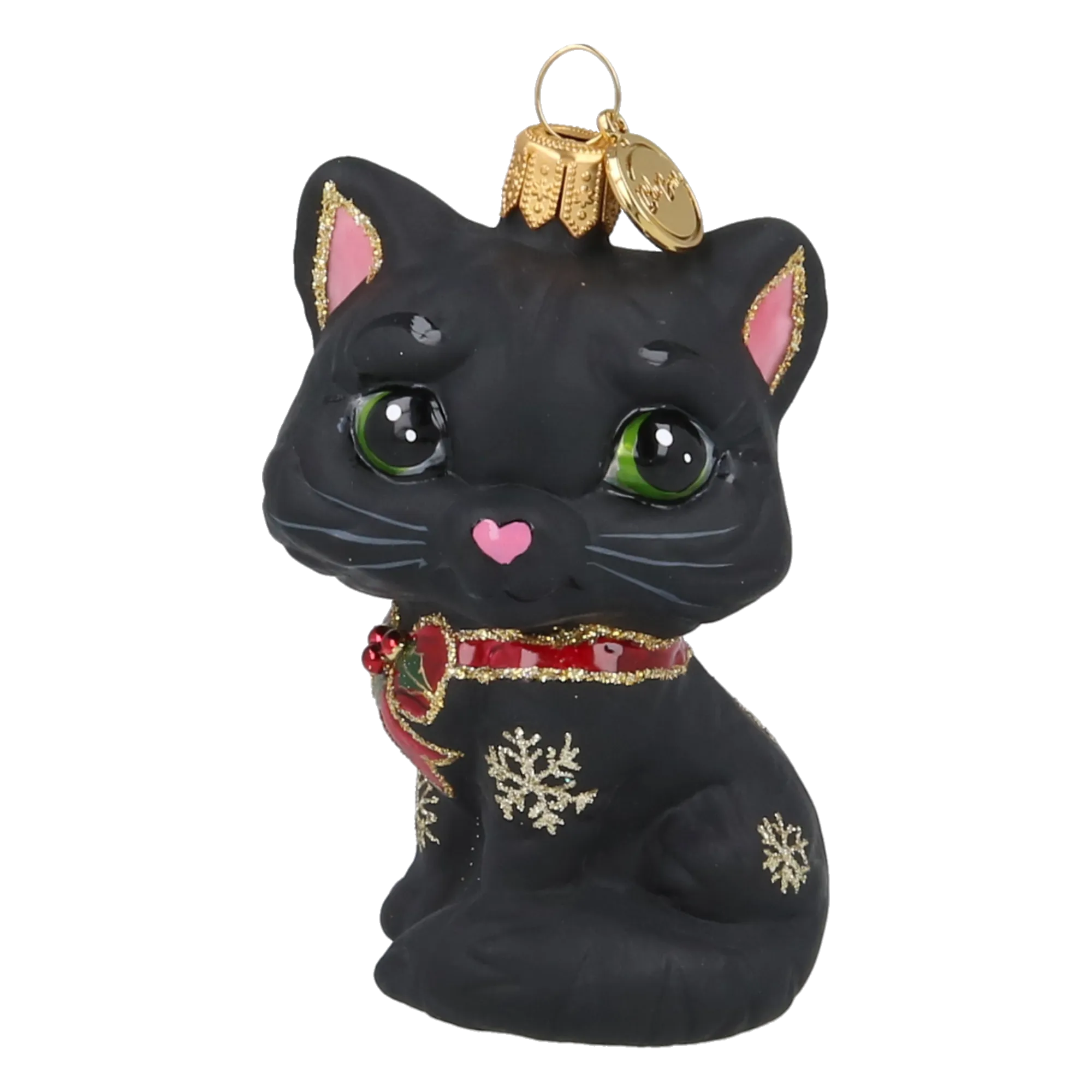 Little Cat in Charcoal & Ruby