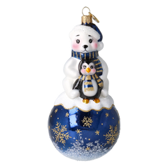 Snowy Bear Duo in Navy Blue