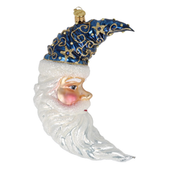 Navy Blue Santa Moon