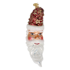 Ruby Santa Moon | Hand-Painted Glass Ornament | Blubom 2027-015