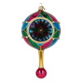 Midnight Jewel Reflector Drop on a Scepter | Hand-Painted Glass Ornament | Blubom 2027-049