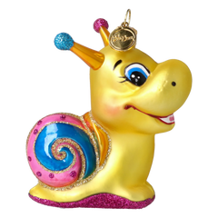Curious Snail in Marigold & Bubblegum