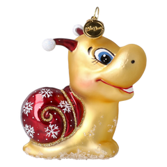 Curious Snail in Honey & Crimson