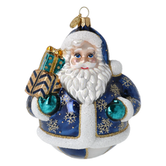 Roly-Poly Santa in Navy Blue