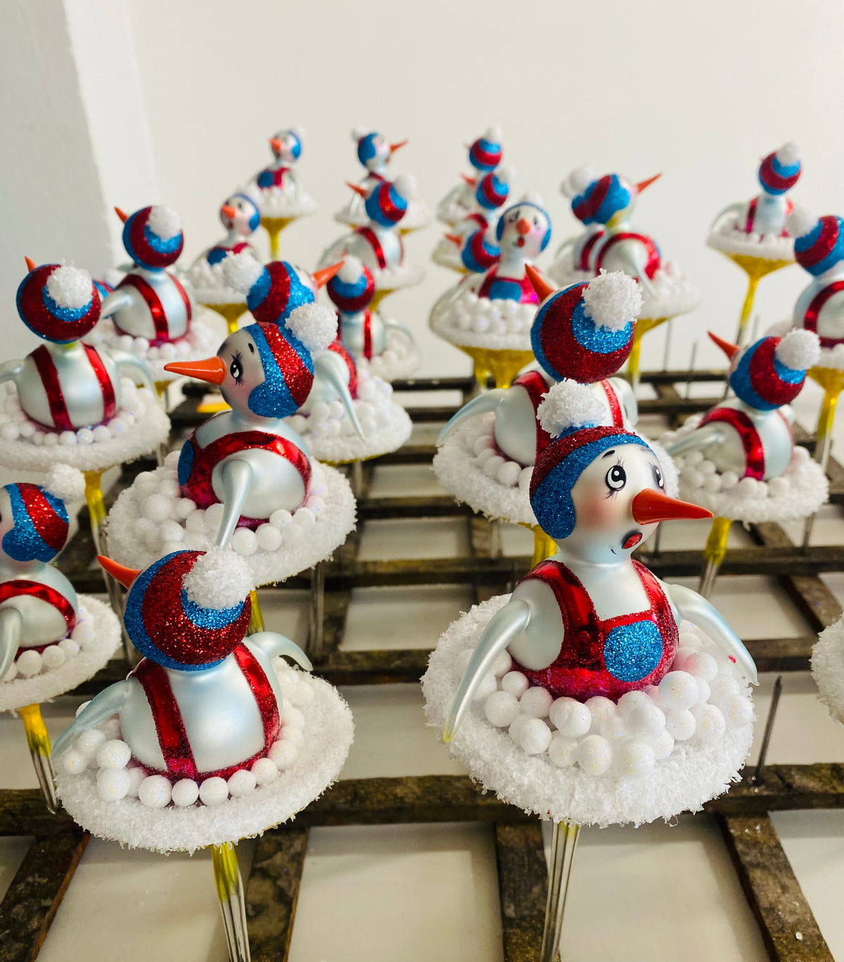 Battle-Ready Snowman in Scarlet & Azure