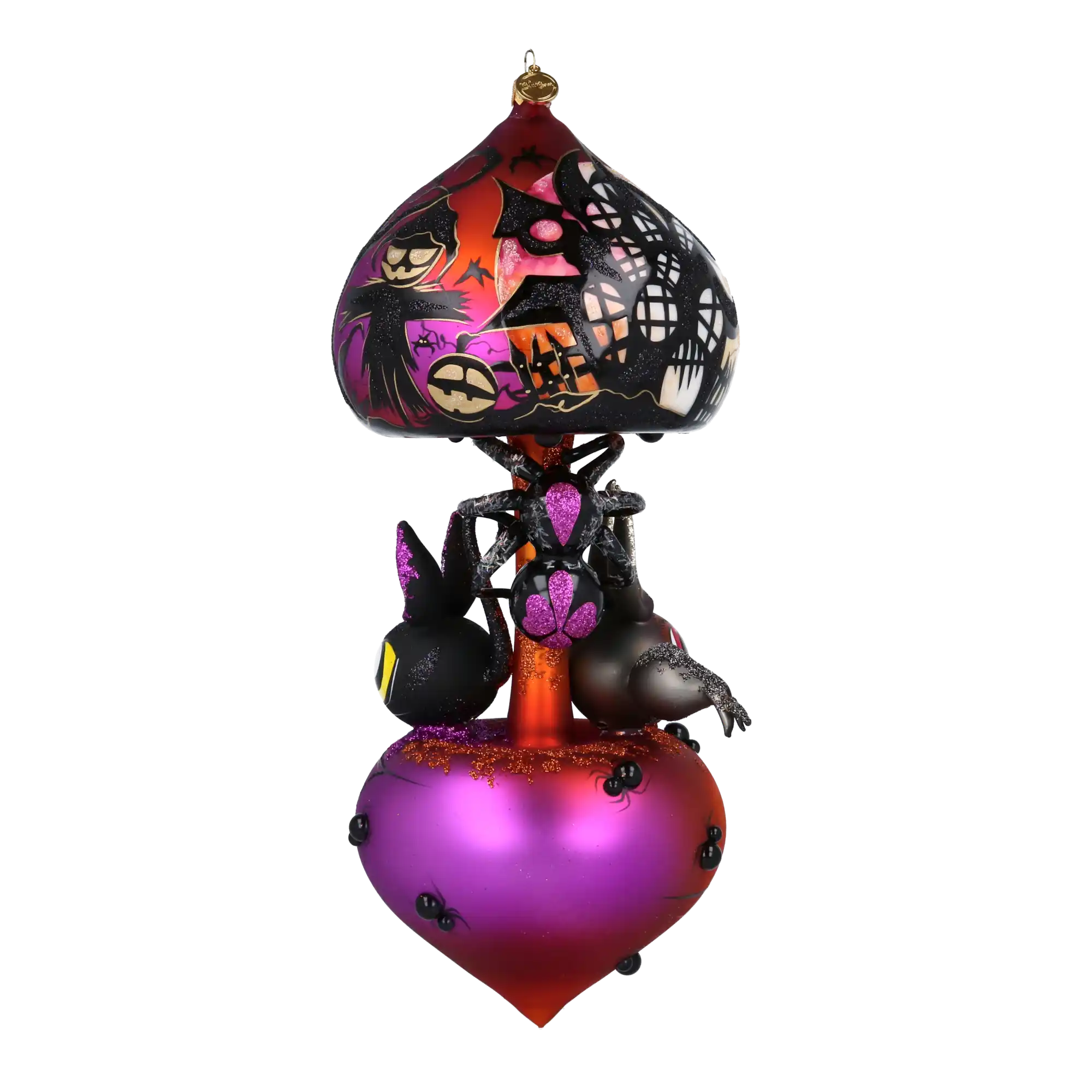 Midnight Bat Carousel Halloween  Spider Carousel Handmade Glass Christmas ornament