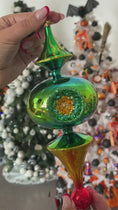 Load and play video in Gallery viewer, Emerald Core Glass Christmas ornament free blowing PRE-ORDER
