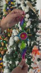 Vivid Zenith Aura | Hand-Painted Glass Ornament | Blubom 2026-084