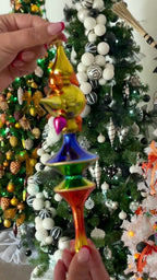 Gilded Aurora Zenith | Hand-Painted Glass Ornament | Blubom 2026-098