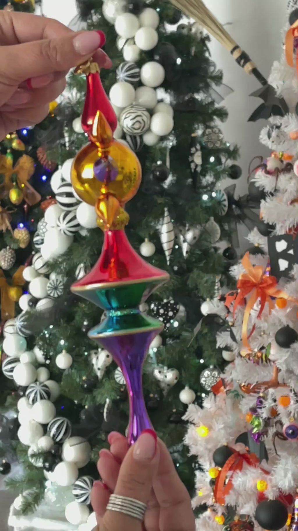Solar Zenith | Hand-Painted Glass Ornament | Blubom 2026-100