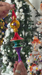 Solar Zenith | Hand-Painted Glass Ornament | Blubom 2026-100
