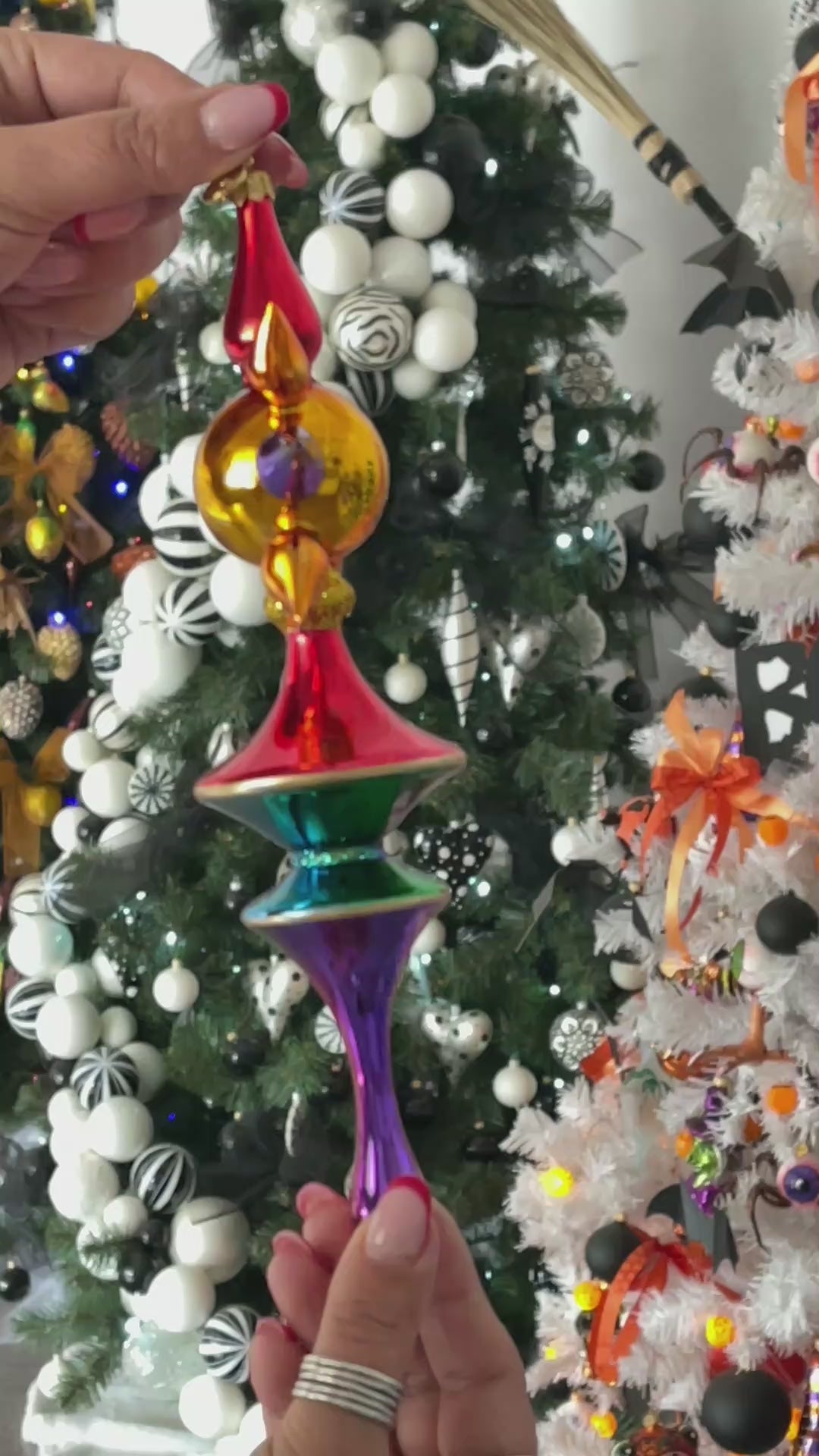 Solar Zenith | Hand-Painted Glass Ornament | Blubom 2026-100