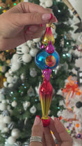 Load and play video in Gallery viewer, Aurora Prism Star Glass Christmas ornament free blowing PRE-ORDER
