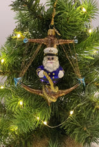 Anchored Captain in Royal Blue & Antique Gold