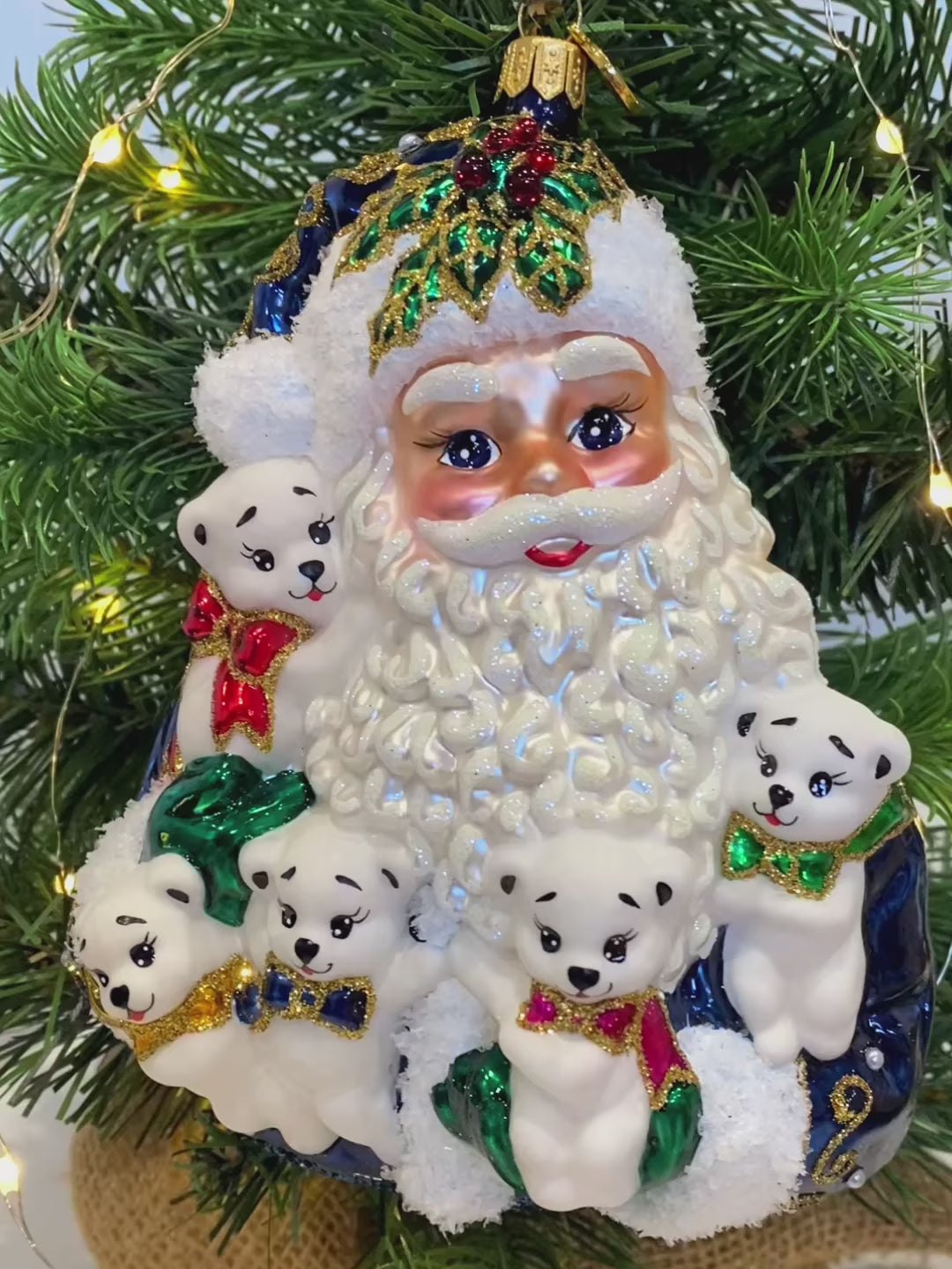 Santa's Furry Friends in Navy