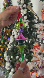 Radiant Solstice | Hand-Painted Glass Ornament | Blubom 2026-102