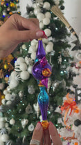 Load and play video in Gallery viewer, Amber Radiance Star Glass Christmas ornament free blowing PRE-ORDER
